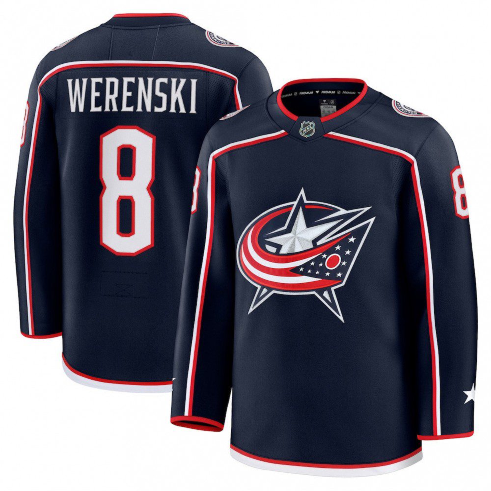 Zach Werenski Columbus Blue Jackets Fanatics Home Premium Jersey - Navy-Pro Kit Vault | Brand New 26/27 Sports Jerseys
